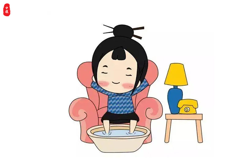漫畫，安逸的洗腳腳