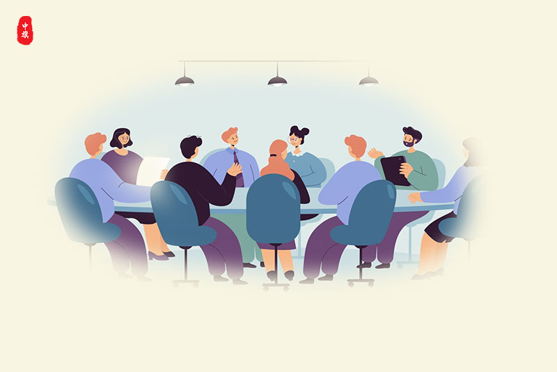 漫畫還原企業(yè)內(nèi)部開會圖.jpg