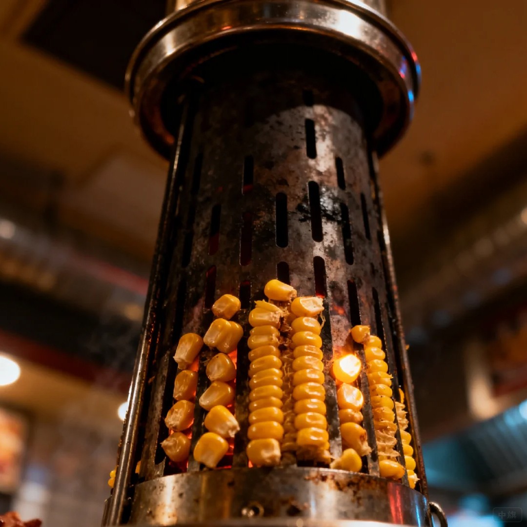 燃燒玉米來取暖