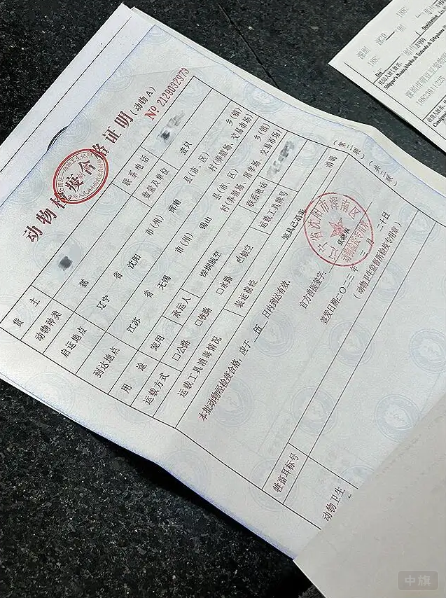 《動物檢疫合格證明》 《動物檢疫合格證明》