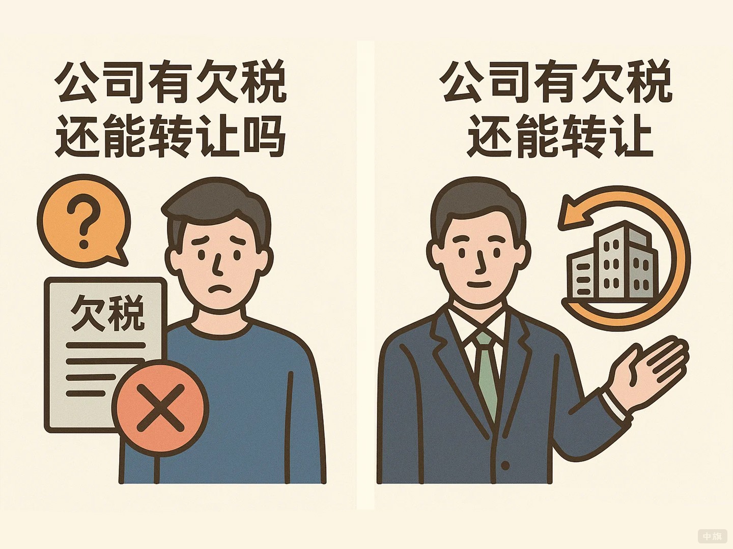 公司有欠稅還能轉(zhuǎn)讓么？答案是不能！