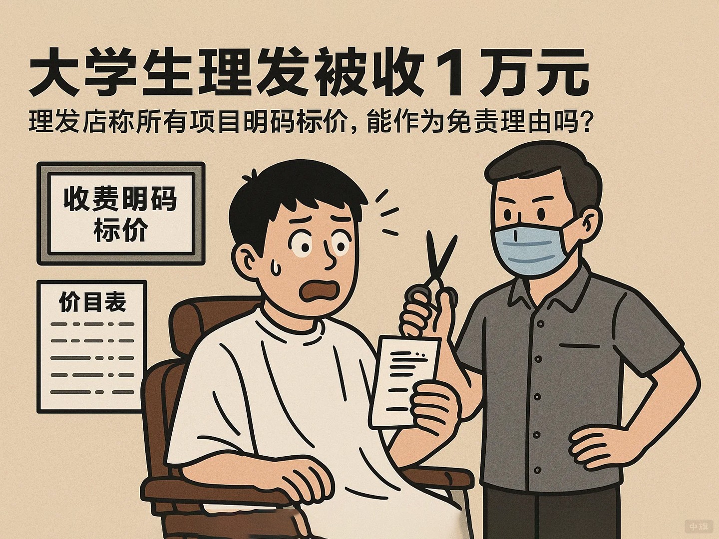 大學(xué)生理發(fā)被收1萬元