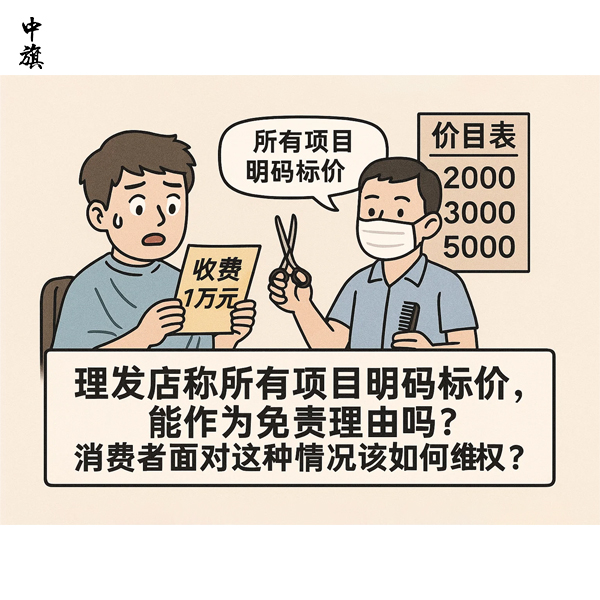 大學(xué)生理發(fā)被收一萬(wàn)元，明碼標(biāo)價(jià)能免責(zé)嗎？
