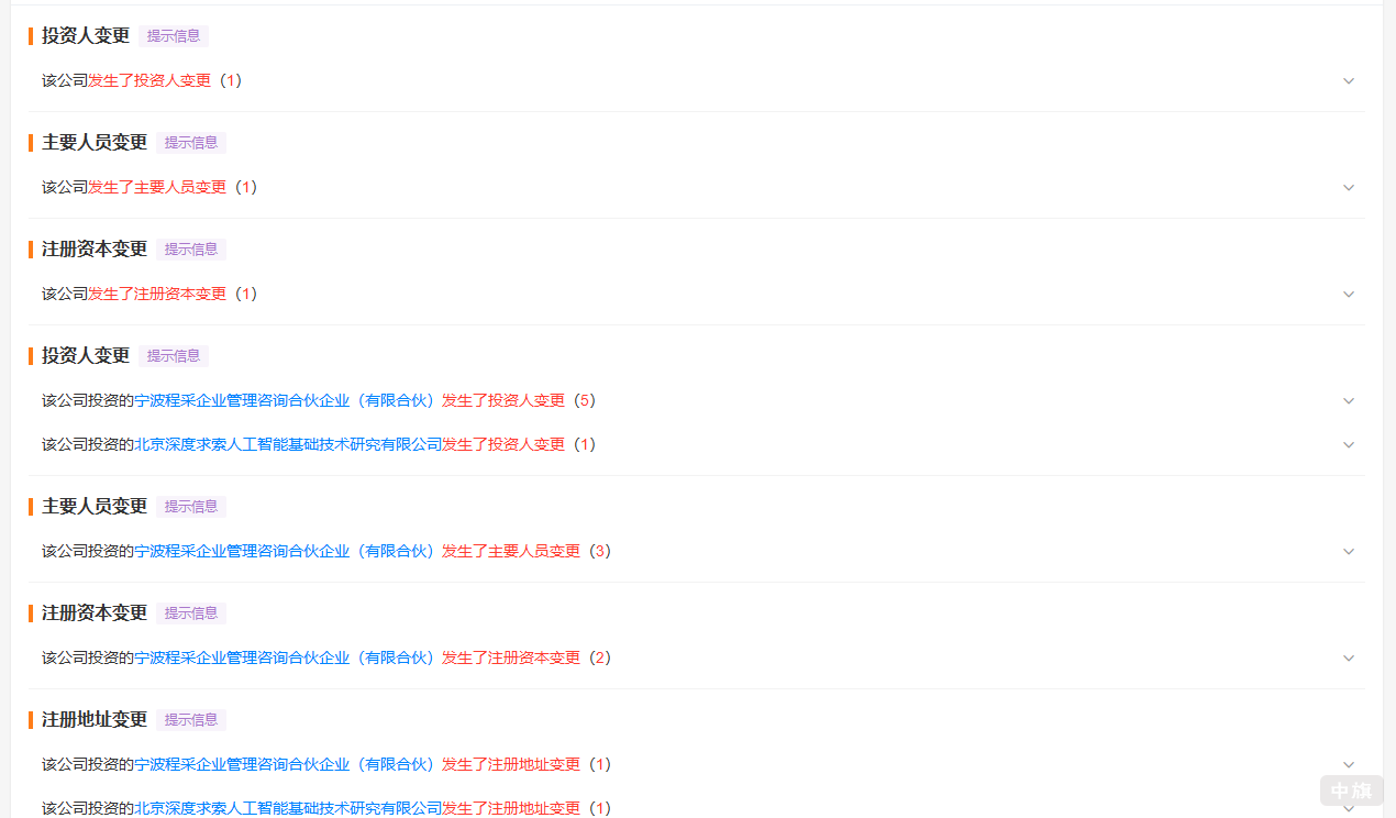 企業(yè)信息變更