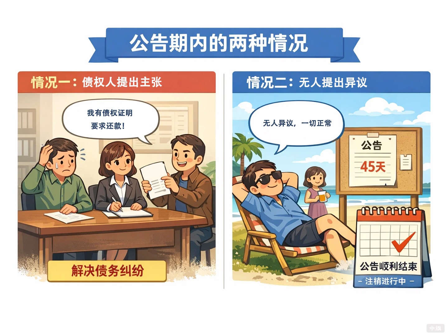 公告期內(nèi)的兩種情況