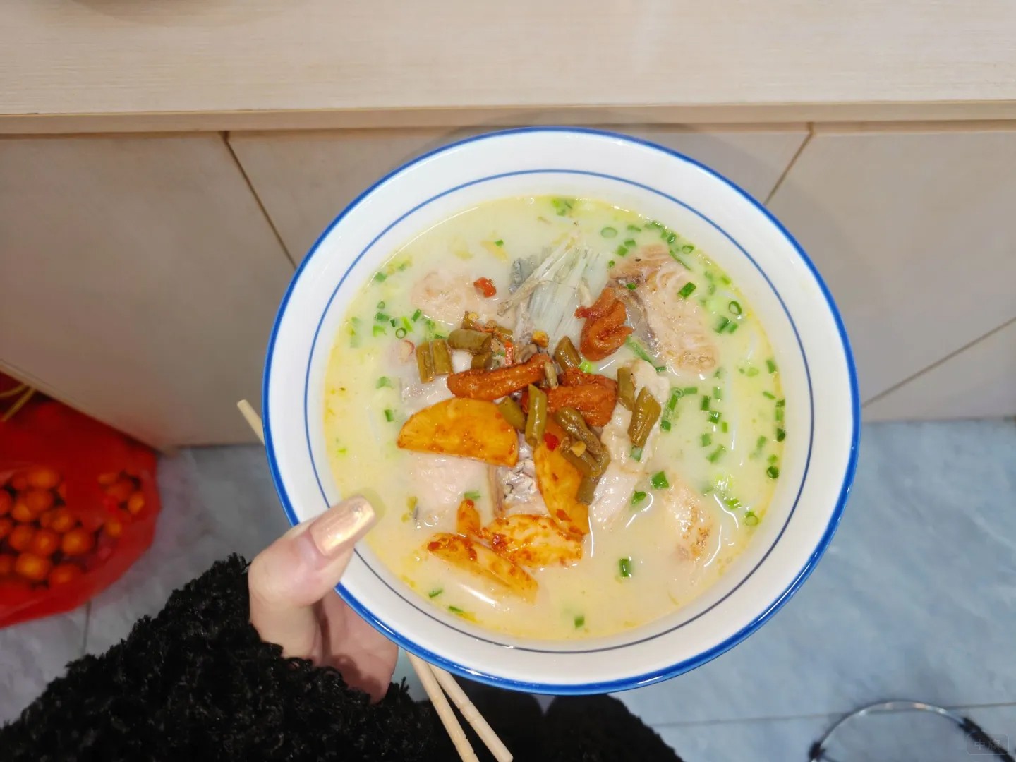 新做出來的魚粉面，看著就好吃吧？