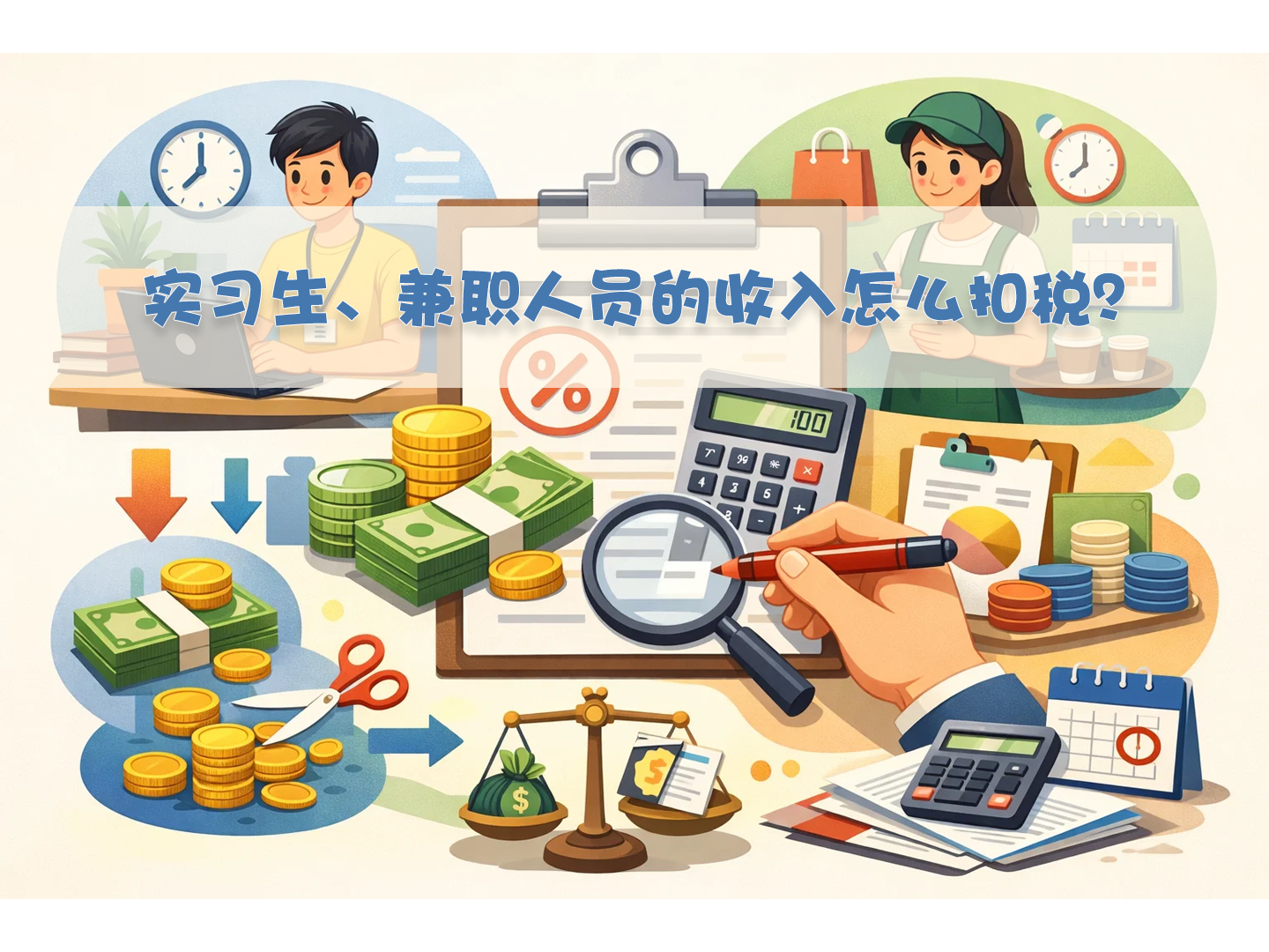 實(shí)習(xí)生、兼職人員的收入怎么扣稅？