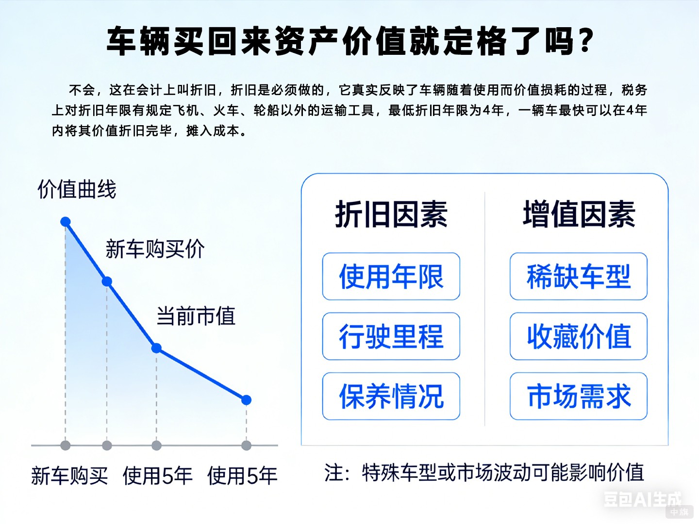 車輛買回來(lái)資產(chǎn)價(jià)值就定格了嗎？