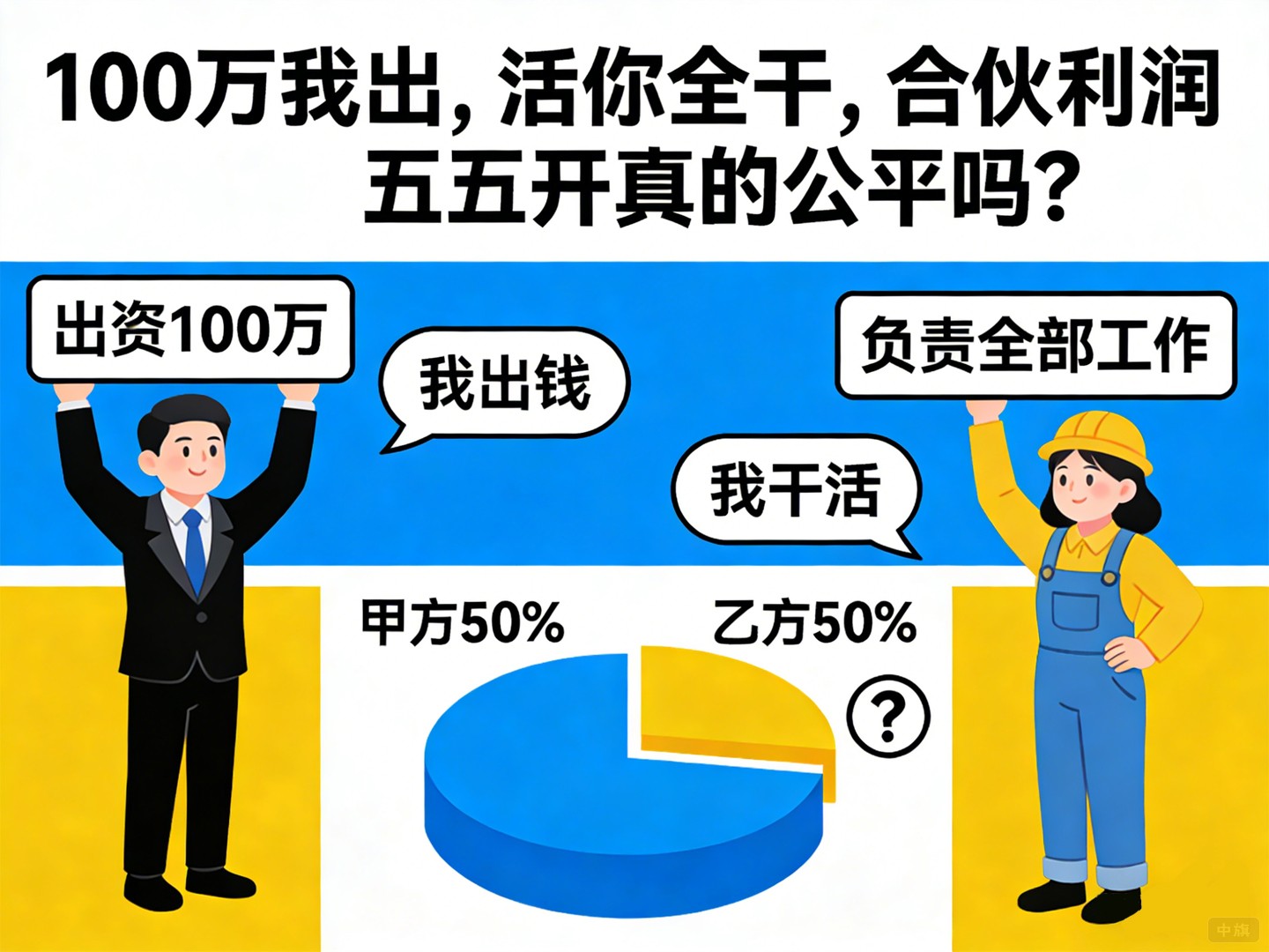100萬我出，活你全干，合伙利潤五五開真的公平嗎？