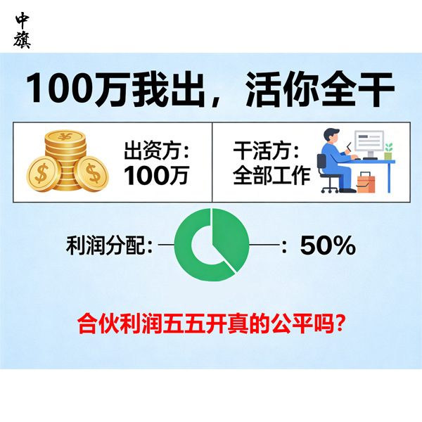 100萬(wàn)我出，活你全干，合伙利潤(rùn)五五開(kāi)真的公平嗎？